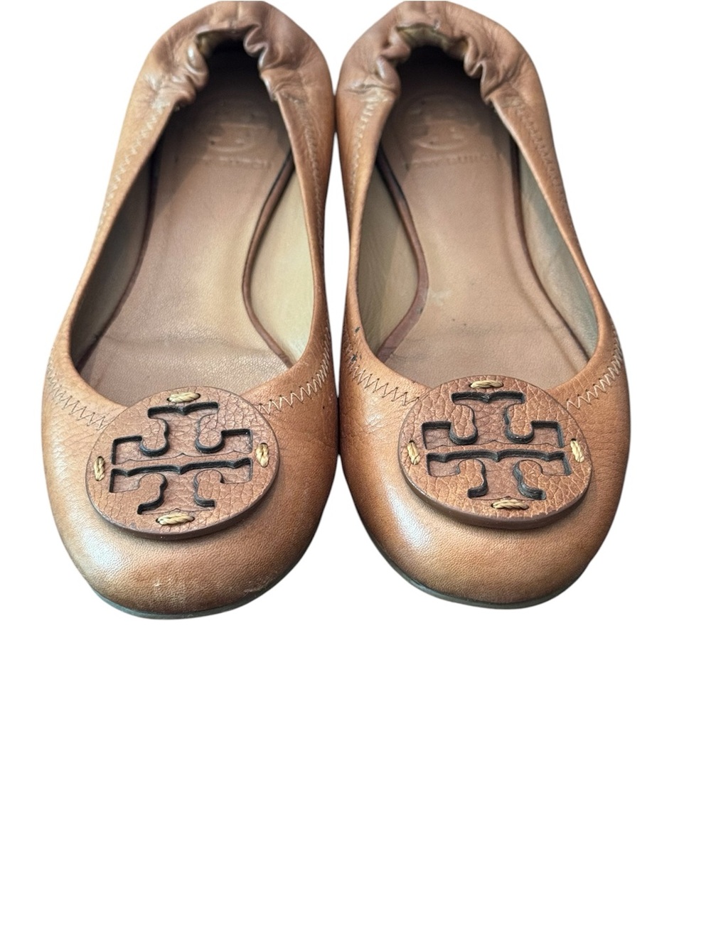 Tory Burch Minnie Ballet Flats Brown Leather - Picture 3 of 7